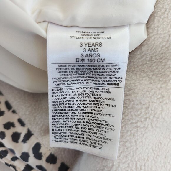 Baby Gap 3-Year-Old Snow Bib Overalls Leopard Print Fleece Winter Cute Comy Cozy - Picture 11 of 12